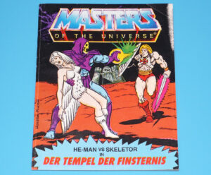 MOTU HE-MAN MASTERS OF THE UNIVERSE MINI COMIC TEMPLE OF DARKNESS DE IT MALAYSIA 1983 MATTEL