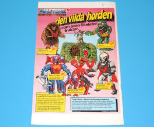 MOTU HE-MAN MASTERS OF THE UNIVERSE MAGAZINE ADVERT 1980s SCANDITOY SWEDEN MATTEL