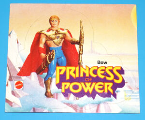 PRINCESS OF POWER SHE-RA STICKER BOW 1985 MATTEL MOTU