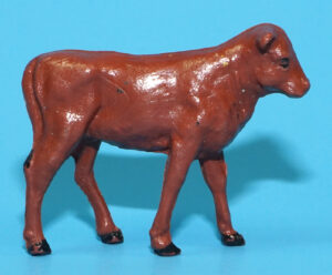 MODEL FIGURES FARM SERIES CALF WALKING 1:32 SCALE 1960 REISLER DENMARK TIMPO BRITAINS ELASTOLIN
