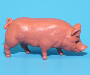 MODEL FIGURES FARM SERIES PIG 1:32 SCALE 1960 REISLER DENMARK TIMPO BRITAINS ELASTOLIN