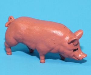 MODEL FIGURES FARM SERIES PIG 1:32 SCALE 1960 REISLER DENMARK TIMPO BRITAINS ELASTOLIN