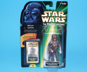 STAR WARS POTF2 HOTH CHEWBACCA MOC MOSC US FLASHBACK CARD 1998 KENNER