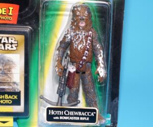 STAR WARS POTF2 HOTH CHEWBACCA MOC MOSC US FLASHBACK CARD 1998 KENNER