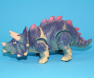 PLOTTER POWER FORCES DINOSAUR TRICERATOPS WIND UP TOY FIGURE 1994 NEW RAY TOYS