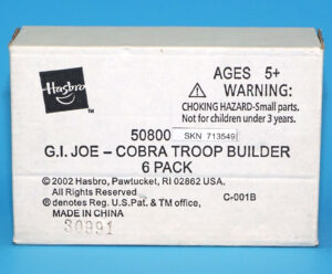 2002 GI JOE COBRA TROOP BUILDER 6 PACK EMPTY BOX B.A.T. INFERNO OVERKILL HASBRO