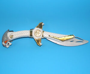 MMPR POWER RANGERS 17″ SABA TALKING TIGER SABER SWORD 1994 BANDAI WORKS! READ