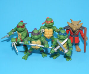 TMNT TEENAGE MUTANT NINJA TURTLES PVC MINI FIGURES DON LEO MIKE RAPH SPLINTER 2014 CHINA BOOTLEG