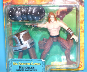 HERCULES THE LEGENDARY JOURNEYS MT. OLYMPUS GAMES DISCUS HERCULES MOC MOSC US CARD 1997 TOY BIZ