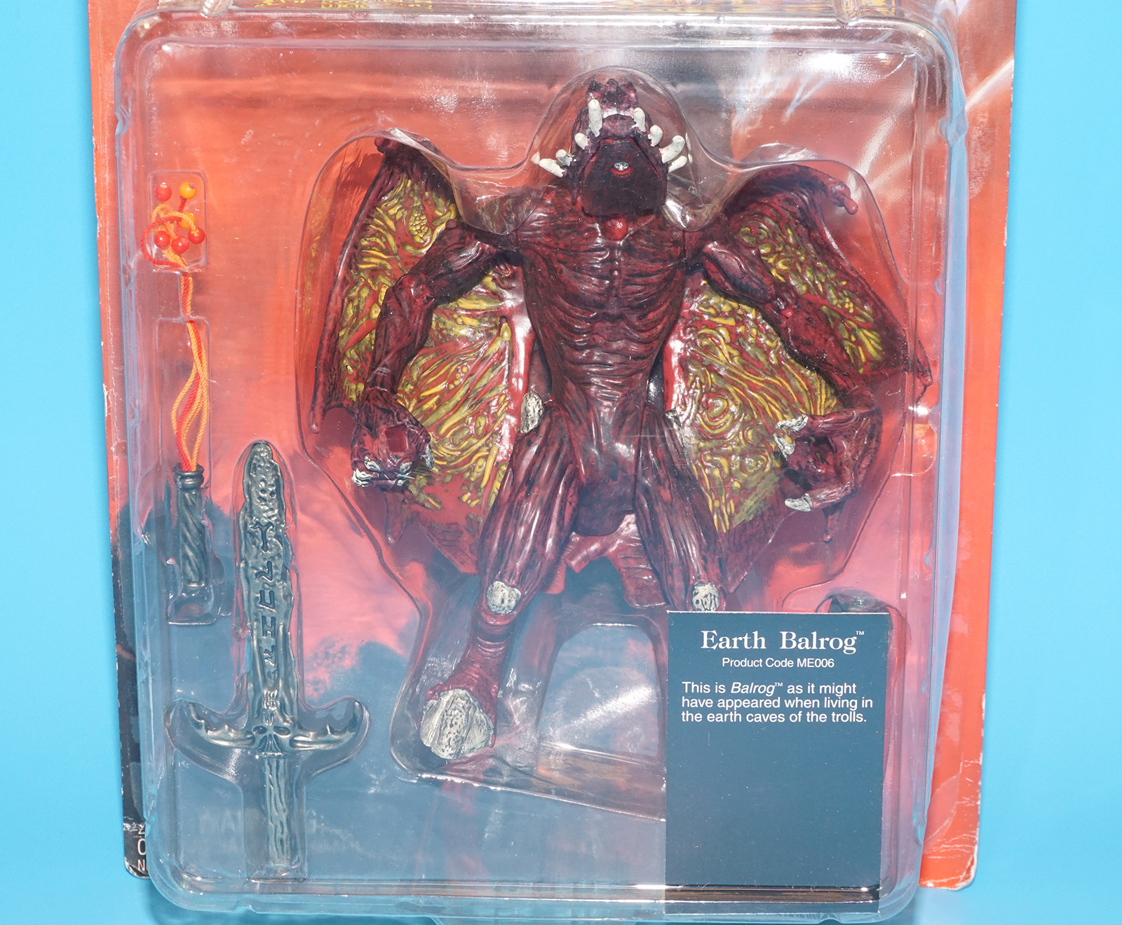 MIDDLE EARTH TOYS JRR TOLKIEN'S THE LORD OF THE RINGS EARTH BALROG MOC MOSC US CARD 1998 TOYVAULT - Image 2