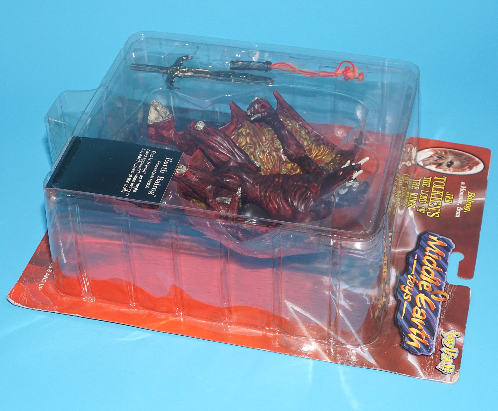 MIDDLE EARTH TOYS JRR TOLKIEN'S THE LORD OF THE RINGS EARTH BALROG MOC MOSC US CARD 1998 TOYVAULT - Image 6