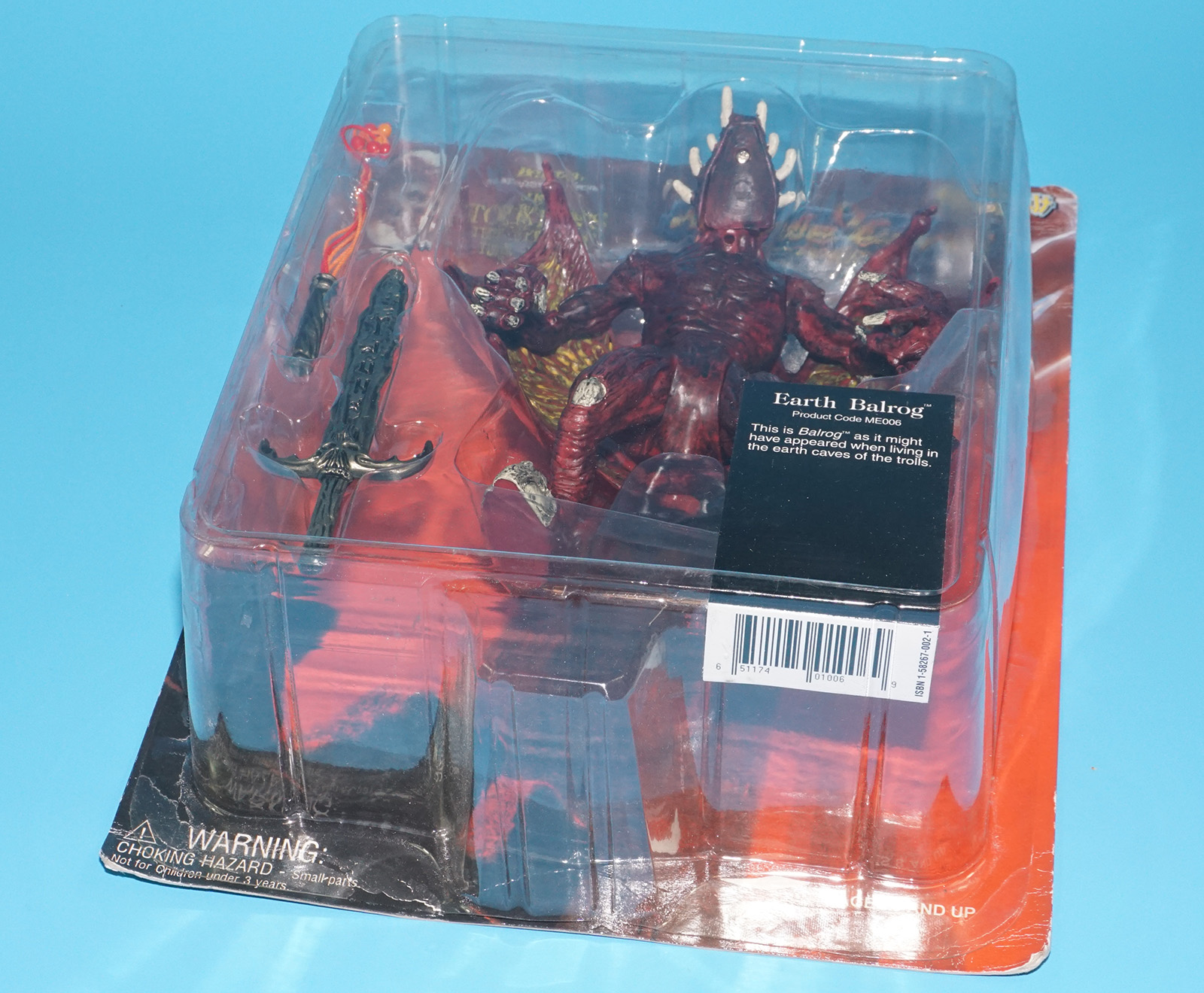 MIDDLE EARTH TOYS JRR TOLKIEN'S THE LORD OF THE RINGS EARTH BALROG MOC MOSC US CARD 1998 TOYVAULT - Image 7