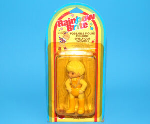 RAINBOW BRITE POSEABLE FIGURE No. 2706 CANARY YELLOW MOC MOSC SEALED EURO CARD 1983 MATTEL