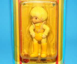 RAINBOW BRITE POSEABLE FIGURE No. 2706 CANARY YELLOW MOC MOSC SEALED EURO CARD 1983 MATTEL