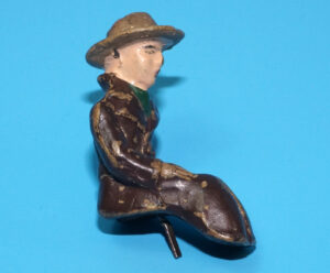 MODEL TOY FIGURE REMOTE CONTROL SEDAN CONVERTIBLE SPARE DRIVER FIGURE 1948 ARNOLD US ZONE GERMANY ELASTOLIN