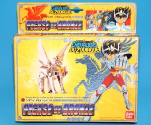 KNIGHTS OF THE ZODIAC SAINT SEIYA PEGASUS v2 COMPLETE BOXED FRENCH CHEVALIERS ZODIAQUE BOX 1988 BANDAI JAPAN