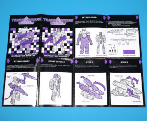 TRANSFORMERS G1 ORIGINAL SPARE INSTRUCTIONS PRETENDERS SKULLGRIN 1989 HASBRO