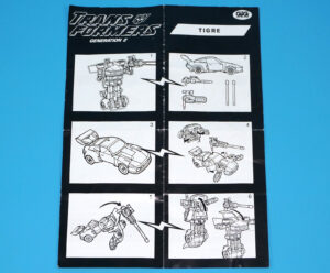 TRANSFORMERS G2 ORIGINAL SPARE INSTRUCTIONS AUTOBOT CARS JAZZ EURO TIGRE 1993 HASBRO GIGI