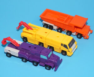 TRANSFORMERS G1 MICROMASTER CONSTRUCTOR SQUAD NEAR COMPLETE & ORIGINAL 1990 HASBRO