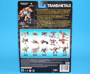 TRANSFORMERS BEAST WARS CARDBACK UNCUT FILE CARD DELUXE CLASS RATTRAP TRANSMETALS 1998 HASBRO