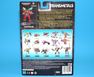 TRANSFORMERS BEAST WARS CARDBACK UNCUT FILE CARD DELUXE CLASS WASPINATOR TRANSMETALS 1998 HASBRO