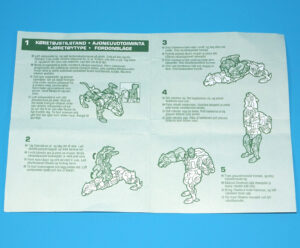 TRANSFORMERS BEAST WARS ORIGINAL SPARE INSTRUCTIONS DELUXE CLASS CHEETOR 1996 HASBRO