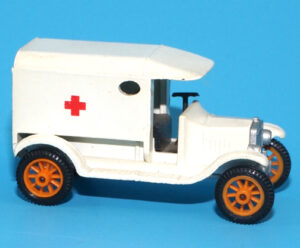 EFSI 1919 MODEL T-FORD AMBULANCE TOY MODEL CAR 1960s MADE IN HOLLAND