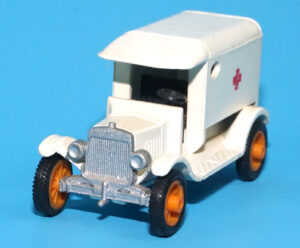 EFSI 1919 MODEL T-FORD AMBULANCE TOY MODEL CAR 1960s MADE IN HOLLAND