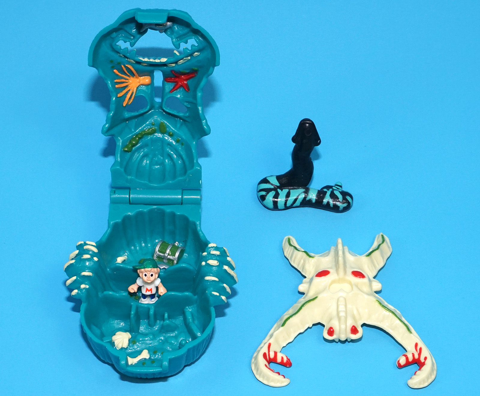 MIGHTY MAX HORROR HEADS PULVERIZES SEA SQUIRM 100% COMPLETE 1992 BLUEBIRD TOYS - Image 4