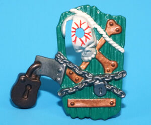 MIGHTY MAX ORIGINAL SPARE PART HORROR HEADS LOCKJAW COFFIN LID 1993 BLUEBIRD TOYS