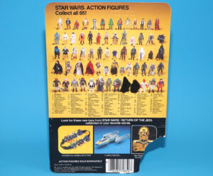 STAR WARS ROTJ LANDO CALRISSIAN SKIFF GUARD CARDBACK CARD 65-BACK 1983 KENNER