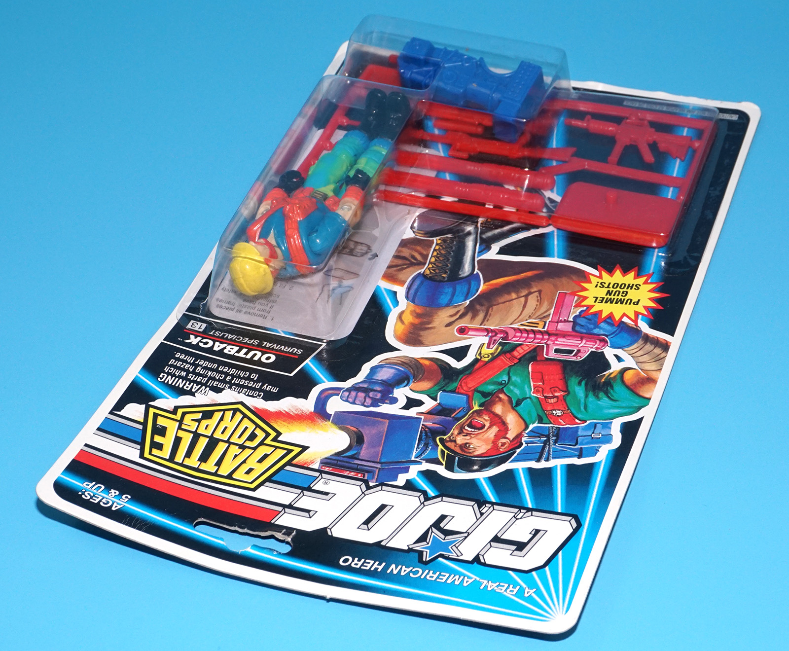 1993 GI JOE BATTLE CORPS OUTBACK v4 ECO FORCE MOC MOSC US CARD 1992 HASBRO - Image 4