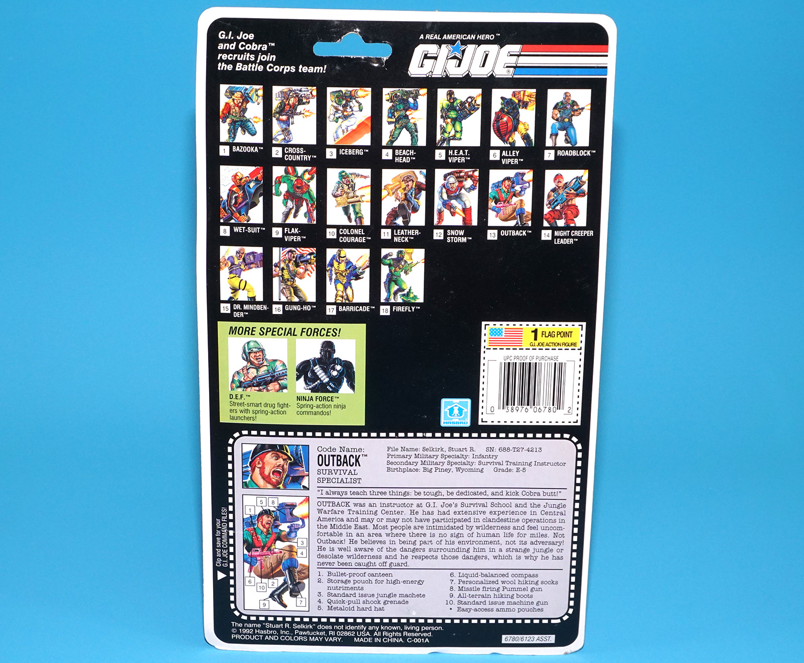 1993 GI JOE BATTLE CORPS OUTBACK v4 ECO FORCE MOC MOSC US CARD 1992 HASBRO - Image 8