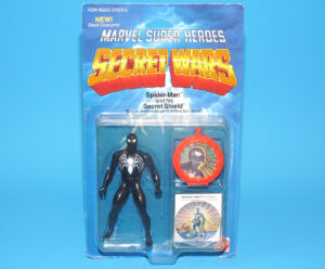 MARVEL SUPER HEROES SECRET WARS SPIDER-MAN BLACK COSTUME MOC MOSC US CARD 1984 MATTEL