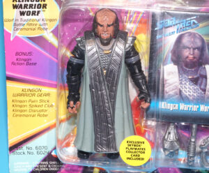 STAR TREK TNG NEXT GENERATION KLINGON WARRIOR WORF MOC MOSC US CARD 1993 PLAYMATES