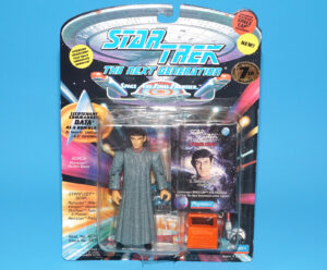 STAR TREK TNG NEXT GENERATION LIEUTENANT COMMANDER DATA AS ROMULAN MOC MOSC US CARD 1994 PLAYMATES READ