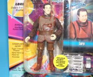 STAR TREK TNG NEXT GENERATION LORE DATA’S EVIL TWIN MOC MOSC US CARD 1993 PLAYMATES