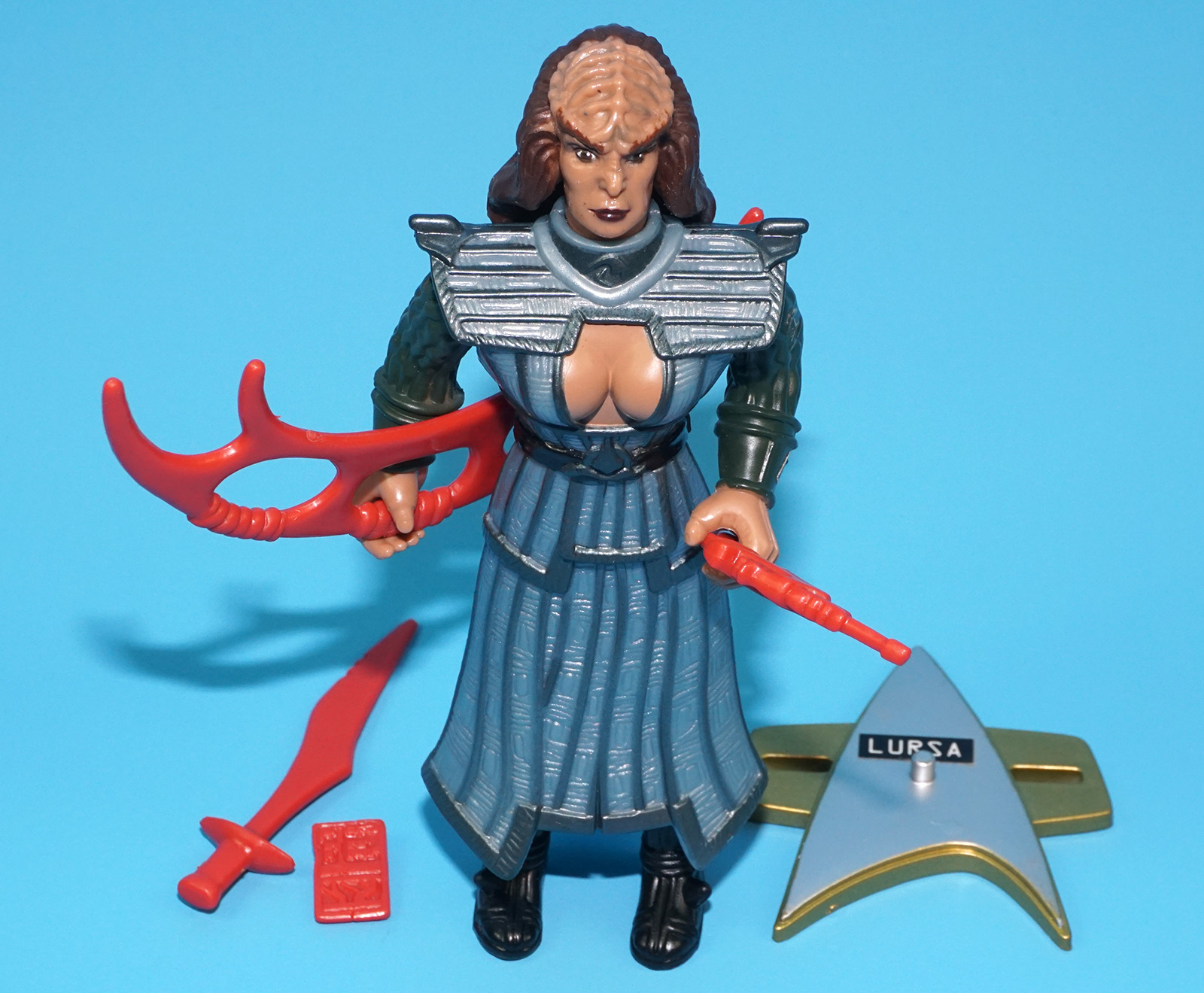 STAR TREK GENERATIONS LURSA KLINGON WARRIOR 100% COMPLETE 1994 PLAYMATES - Image 2