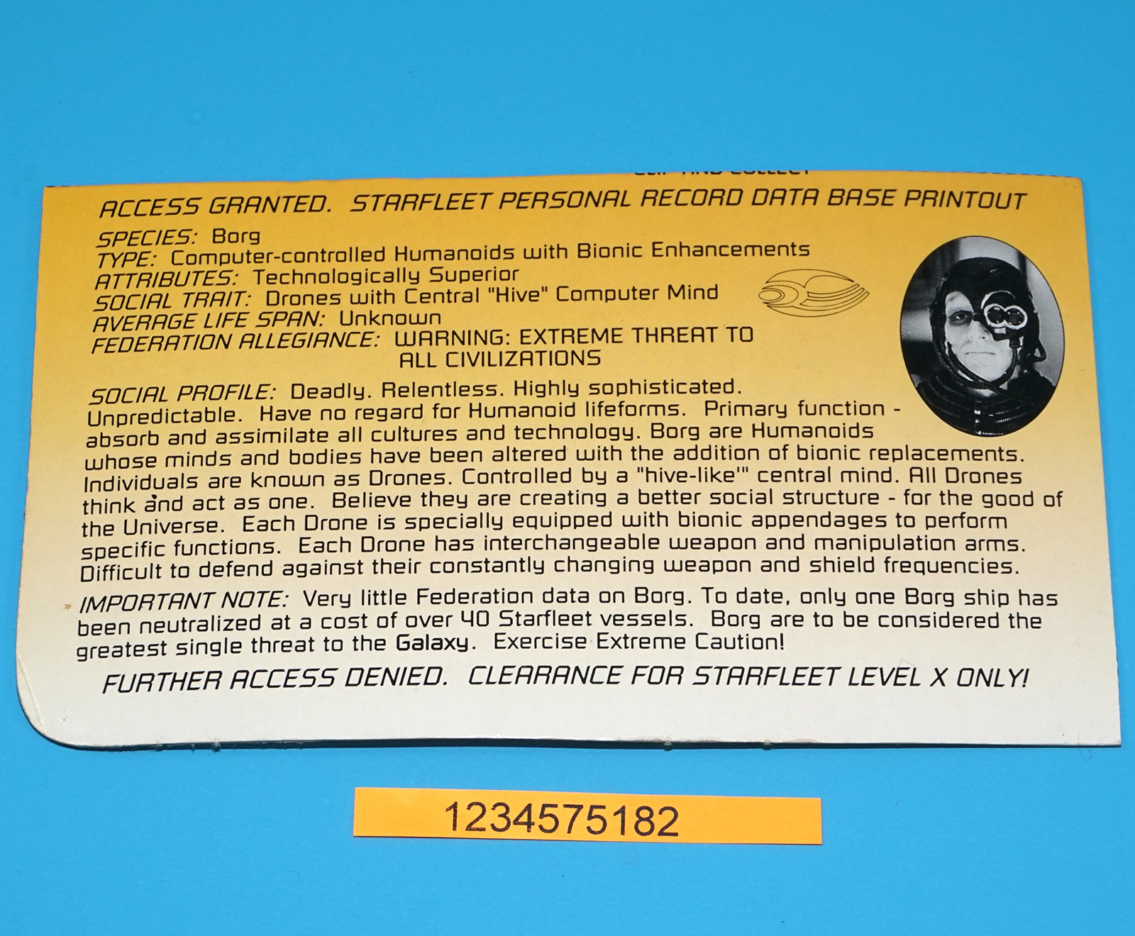 STAR TREK TNG NEXT GENERATION BORG 100% COMPLETE 1992 PLAYMATES - Image 5