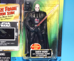 STAR WARS POTF2 DARTH VADER REMOVABLE HELMET MOC MOSC US FREEZE FRAME CARD 1997 KENNER