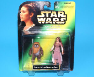 STAR WARS PRINCESS LEIA COLLECTION PRINCESS LEIA AND WICKET THE EWOK MOC MOSC US CARD 1997 KENNER