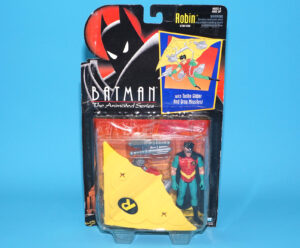 BATMAN ANIMATED SERIES BTAS ROBIN WITH TURBO GLIDER MOC MOSC US CARD 1992 KENNER READ