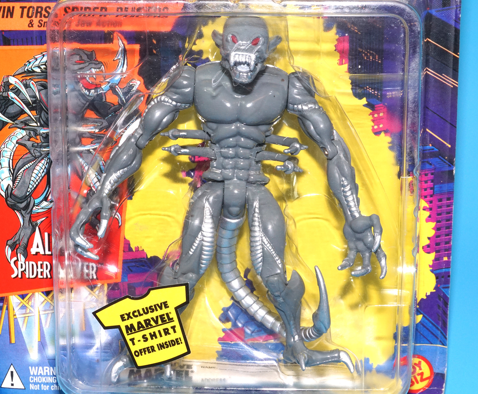 MARVEL SPIDER-MAN ANIMATED SERIES ALIEN SPIDER-SLAYER MOC MOSC US CARD 1994 TOY BIZ - Image 2