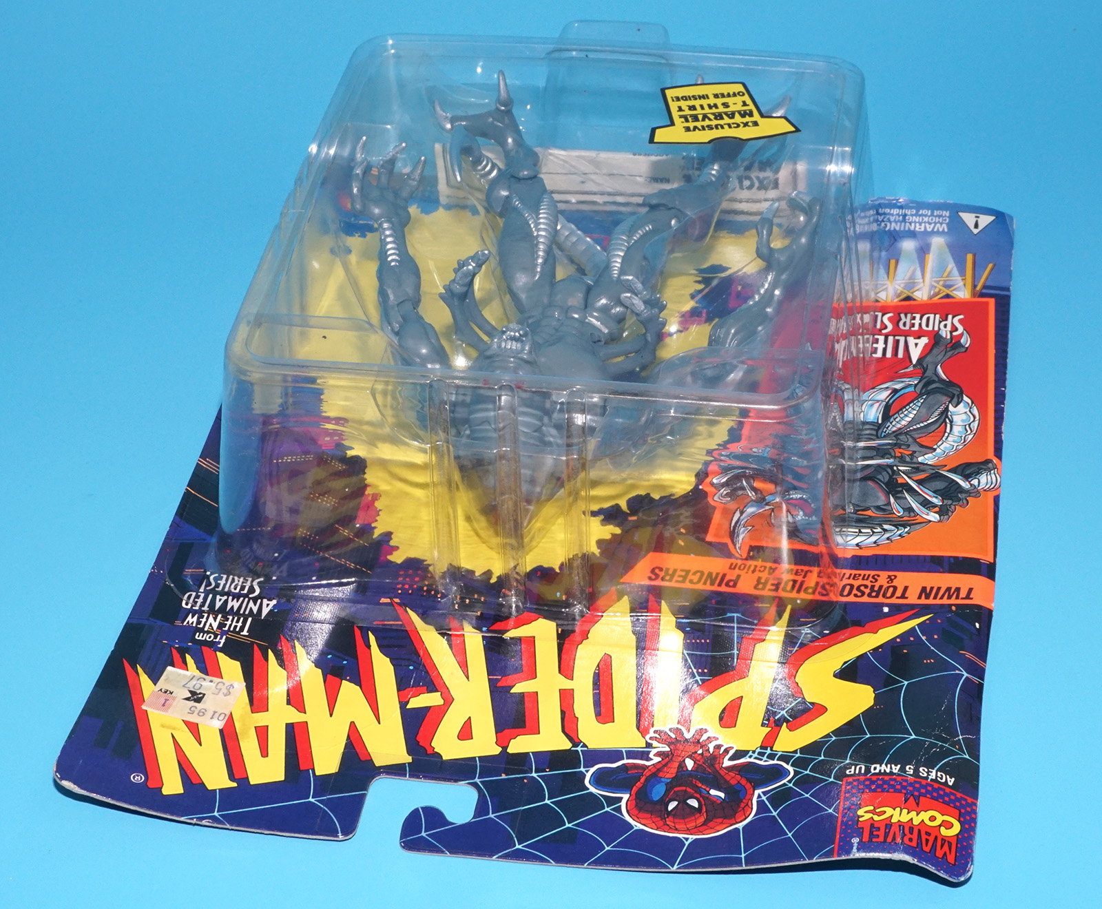 MARVEL SPIDER-MAN ANIMATED SERIES ALIEN SPIDER-SLAYER MOC MOSC US CARD 1994 TOY BIZ - Image 4