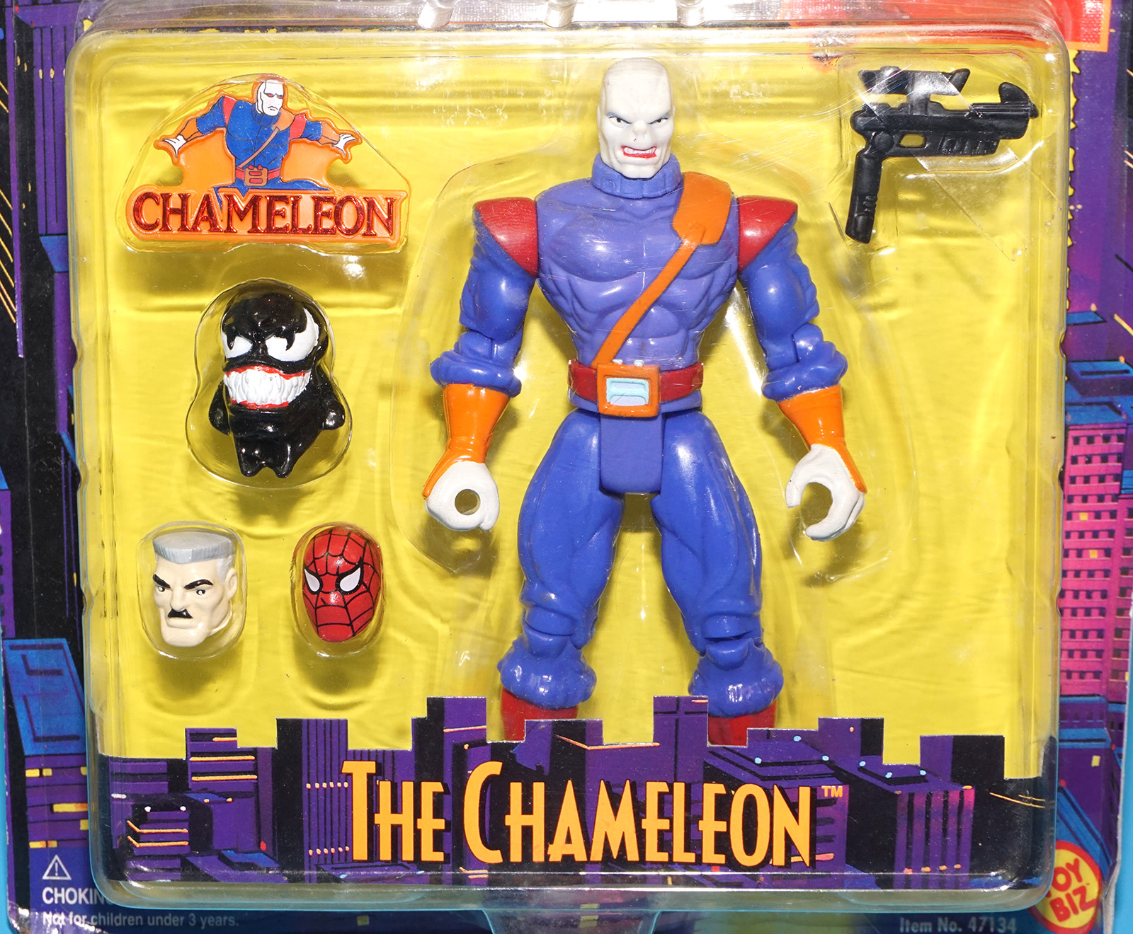 MARVEL SPIDER-MAN ANIMATED SERIES THE CHAMELEON MOC MOSC US CARD 1995 TOY BIZ - Image 2