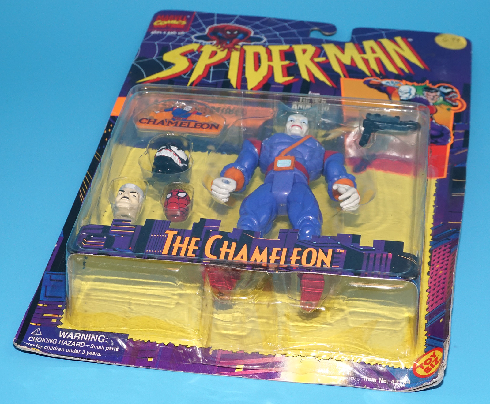 MARVEL SPIDER-MAN ANIMATED SERIES THE CHAMELEON MOC MOSC US CARD 1995 TOY BIZ - Image 7