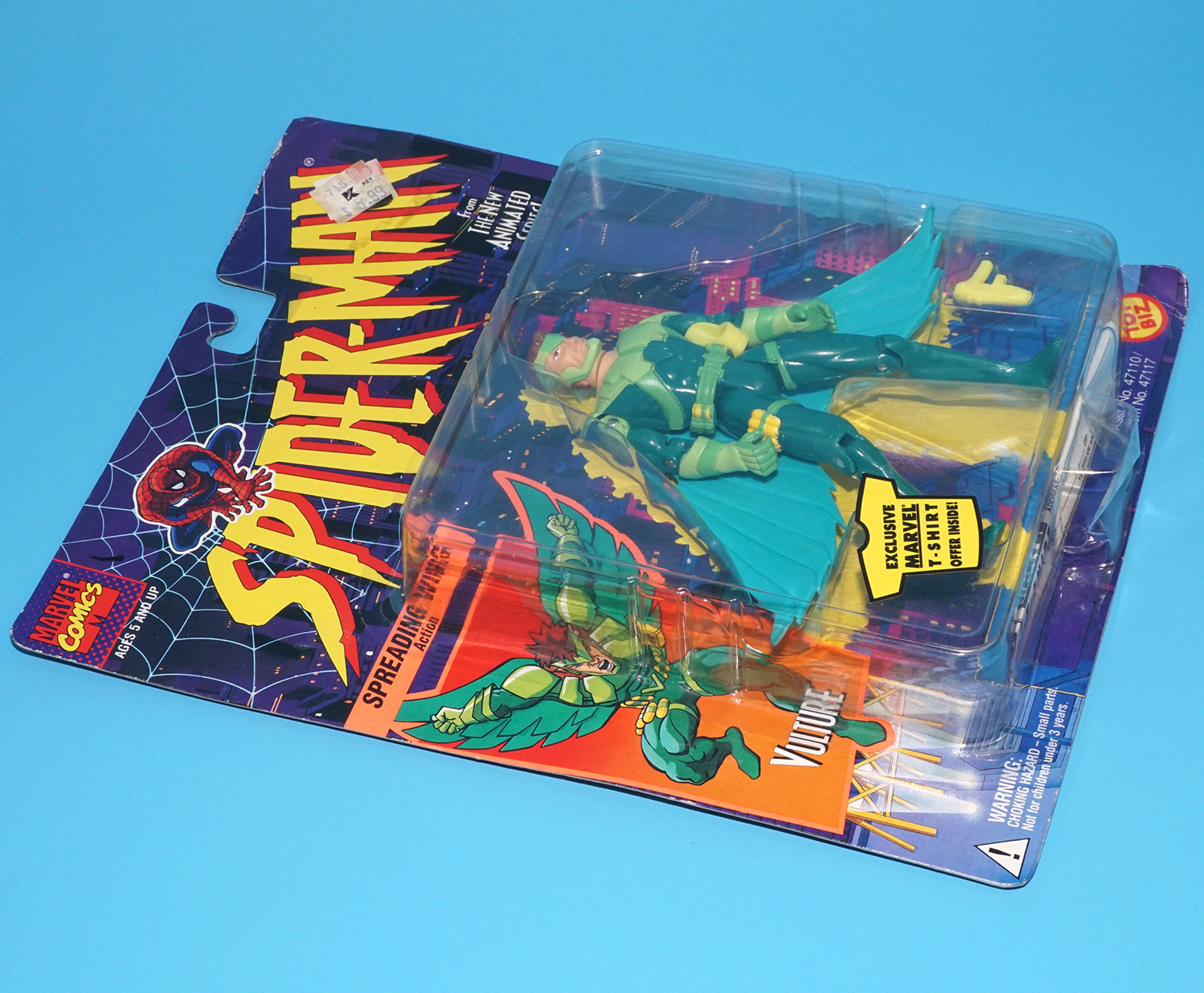 MARVEL SPIDER-MAN ANIMATED SERIES VULTURE MOC MOSC US CARD 1995 TOY BIZ - Image 3