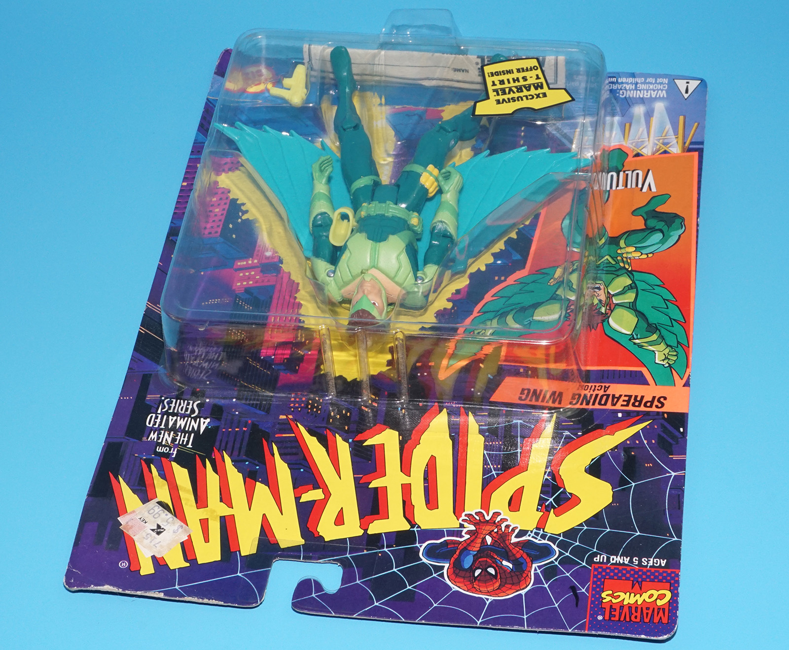 MARVEL SPIDER-MAN ANIMATED SERIES VULTURE MOC MOSC US CARD 1995 TOY BIZ - Image 4