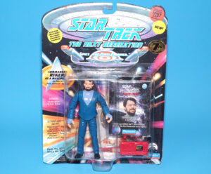 STAR TREK TNG NEXT GENERATION COMMANDER RIKER AS A MALCORIAN MOC MOSC US CARD 1994 PLAYMATES