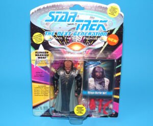 STAR TREK TNG NEXT GENERATION KLINGON WARRIOR WORF MOC MOSC US CARD 1993 PLAYMATES